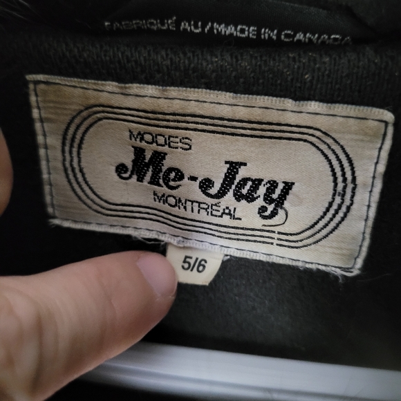 ME-JAY MONTREAL | vintage wool full length fox fur & leather trim coat - Picture 8 of 9